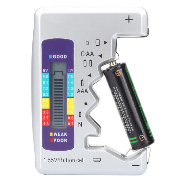 AUNMAS Digital Battery Tester, Universal Battery Checker for AAA C D 9V 1.5V Household Batteries