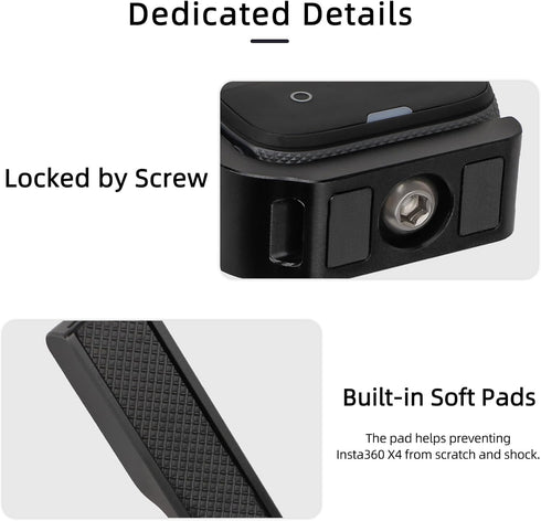 360 X4 L-Type Vertical-Horizontal Mount with Magnetic Adapter for Insta360 X4 Quick Release