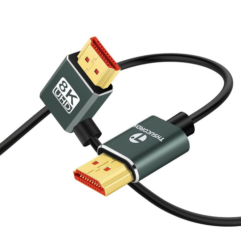 Thsucords Ultra Thin 8K HDMI 2.1 90 Degree Right Angle Cable 3.3FT,