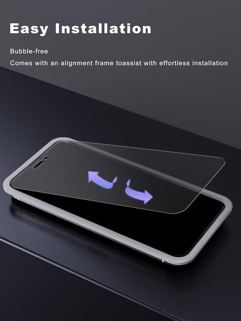 2 Pack Matte Screen Protector for iPhone 14 Pro, 6.1 Inch, Anti Fingerprint Anti Glare Tempered Glass, Easy Installation