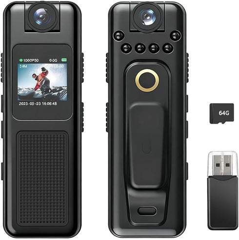 Fonykadpt Body Camera with Audio and Video Recording 1080P HD Video Voice Recorder,