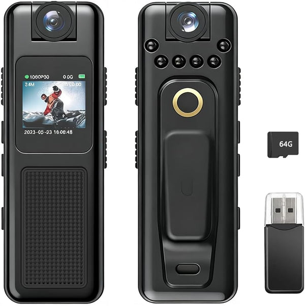 Fonykadpt Body Camera with Audio and Video Recording 1080P HD Video Voice Recorder,