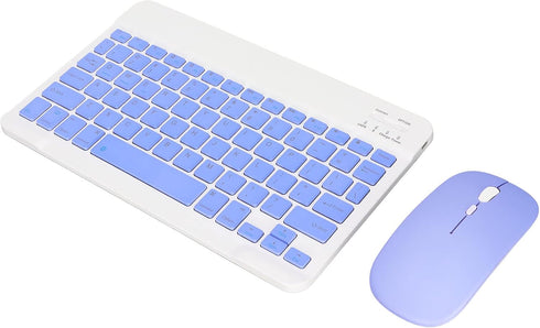 Keyboard and Mouse, Ultra Slim Bluetooth Combo, Rechargeable Portable Set for Laptop PC Cellphone