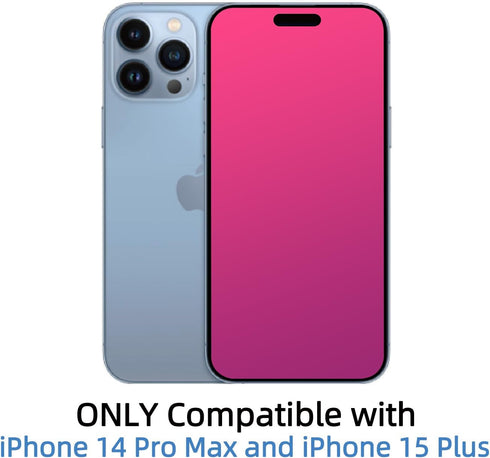 EGKimBa Gradient Colorful Electroplated Privacy Screen Protector for iPhone 14 Pro Max & iPhone 15 Plus, 6.7" Anti-Spy,