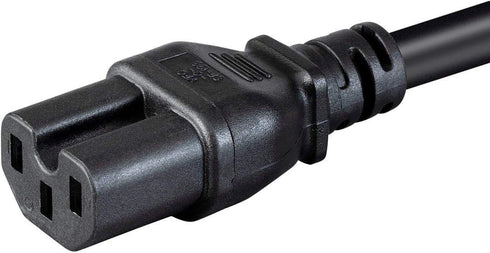 Monoprice Heavy Duty Power Cable - 2 Feet, Black, IEC 60320 C14 to C15