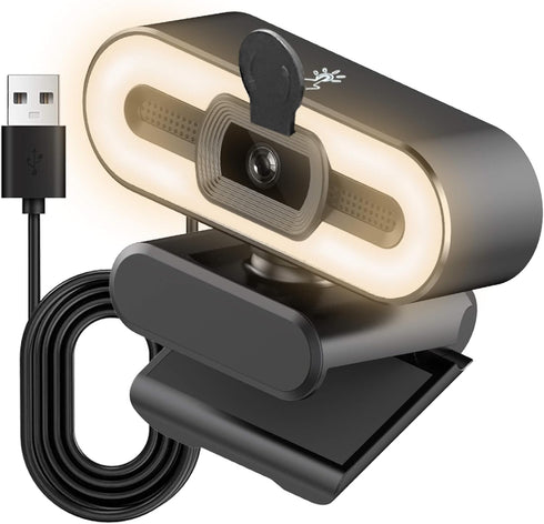 Generic 2K USB Webcam with Light for PC Laptop Computer Desktop MacBook