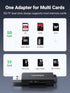 UGREEN 3.0 MMC, RS-MMC, SD Card Reader - Portable USB Dual Slot Flash Memory Card Adapter Hub for SDXC, SDHC, TF, Micro