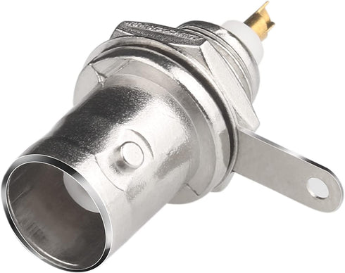 BNC Female Panel Mount Connector, 25 Pcs BNC Chassis Female Nut Bulkhead RF Connector for Coaxial Cable
