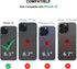 TENDLIN iPhone 15 Case - Slim Black Leather Hybrid with Wood Grain & Carbon Fiber Texture Design.