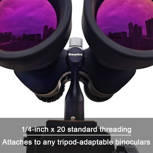 Binocular Tripod Adapter Quick Release 1/4-20 Inch Threading Detachable Mount for 8x32 8x36 8x40 8x42 10x50 Binoculars