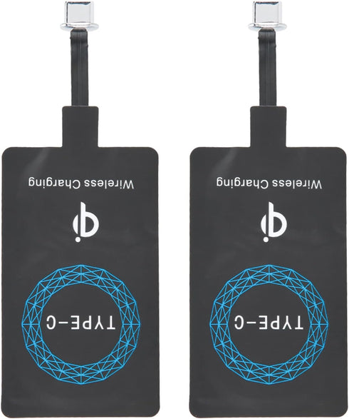 2Pcs Charging Receiver, Type C Charger Receiver Adapter for Galaxy Note 8 Pro/A50/A70/A10s Other Type-C Phones