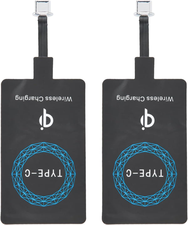 2Pcs Charging Receiver, Type C Charger Receiver Adapter for Galaxy Note 8 Pro/A50/A70/A10s Other Type-C Phones