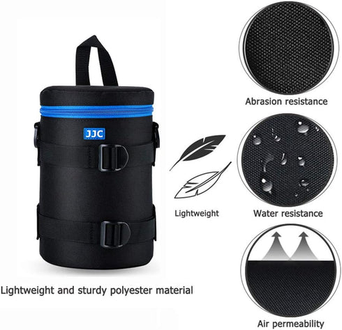 JJC Camera Lens Pouch Case for Canon EF 70-200mm, Nikon Nikkor AF-S 70-200mm & More, Zipper Polyester Bag