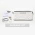 YUNZII Upgraded Wireless Keyboard, Retro Typewriter Style with Integrated Stand, USB-C/Bluetooth, Snow White