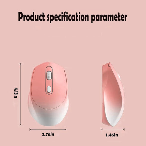 Wireless Gradient Color Bluetooth Mouse, Dual Mode Rechargeable Silent Slim Laptop Mouse for Laptop, Desktop, iPad,