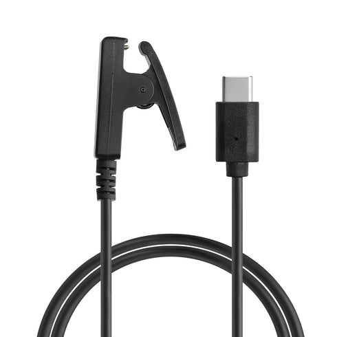 kwmobile USB-C Charger Compatible with Garmin vivomove Trend/Lily/HR/Forerunner 35/30/735XT - Black Charging Cable for