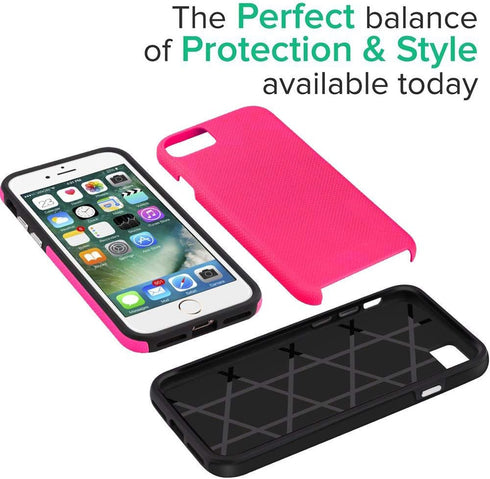 CellEver Heavy-Duty Case for iPhone SE 2022/2020, iPhone 8/iPhone 7 - Military Grade Protection, Slim Shockproof Cover