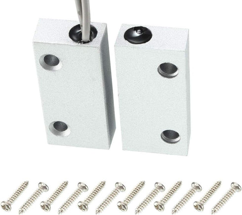 uxcell Rolling Door Contact Magnetic Reed Switch Alarm with 2 Wires for N.C. Applications (3pcs)