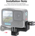 HSU 90 Degree Aluminum Vertical Bracket Adapter Elbow Mount for GoPro Hero 12/11/10/9 Black