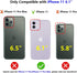 JAHOLAN Compatible iPhone 11 Case - Purple Glitter Sparkle Butterfly Design, Clear Shockproof TPU