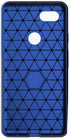 Google Pixel 3 Phone Case with Slim Thin Full Body Silicone Rubber, Navy Blue, Tempered Glass Screen Protector