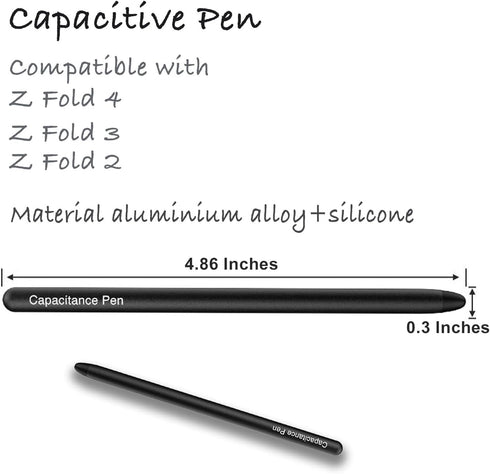 S Pen for Galaxy Z Fold 4, Fold 3, Fold 2, Maezar Capacitive Stylus Touch Pen for Samsung Galaxy Z Fold 4/3/2 - Black