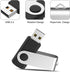 4GB Flash Drive 10 Pack, USB 2.0 Thumb Drives Bulk Swivel Memory Stick for Data Storage, Black