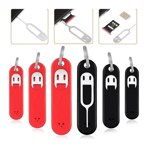 xiaopang 1/5pcs Pendent(3PCS Anti-Lost Sim Card Eject Pin Needle With Storage Case Mobile Phone SIM Protector Holder