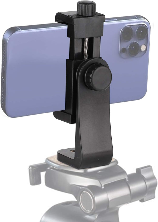 Universal Smartphone Cell Phone Mount Holder Adapter for Tripods or Stands with Standard 1/4 Inch Mount Screw