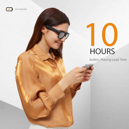 OhO Smart Glasses, Unisex Polarized Sunglasses with Bluetooth Speaker, Voice Control, Athletic/Outdoor UV Protection