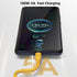 Pack of 2 USB A to USB C Charger Cable Yellow 6.5 ft, 100W Type C Fast Charging Cord Data Sync Silicone USB C Cable for Phone Samsung Galaxy Pixel Xiaomi PS5 JC-ACY6.5-2P