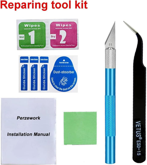 2 Pcs Back Rear Camera Lens Glass Replacement for iPhone XR 6.1 inches with Repairing Toolkit & Pre-Installed Adhesive