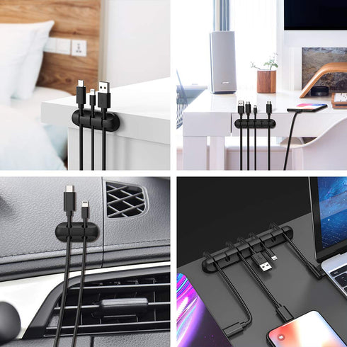 Cord Organizer, Cable Clips Cord Holder, 2 Packs Cable Management USB Cable Power Wire Cord Clips for Car Home and