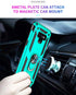 Androgate Samsung Note 9 Phone Case, Galaxy Note 9 Case with 3D PET Screen Protector, Military-Grade Ring Holder, Teal