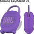 Silicone Cover Case for JBL CLIP 5 Portable Bluetooth Speaker, Soft Skin Sleeve Accessories (Only Case) (Purple)