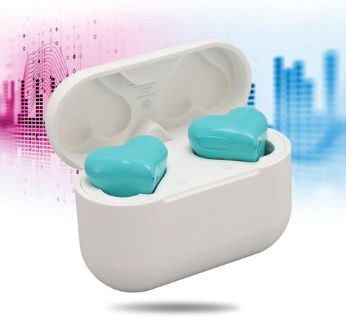 Jectse Wireless Earbuds, Heart Shaped Bluetooth Earbuds with Charging Case, Lightweight Noise Reduction Headphones