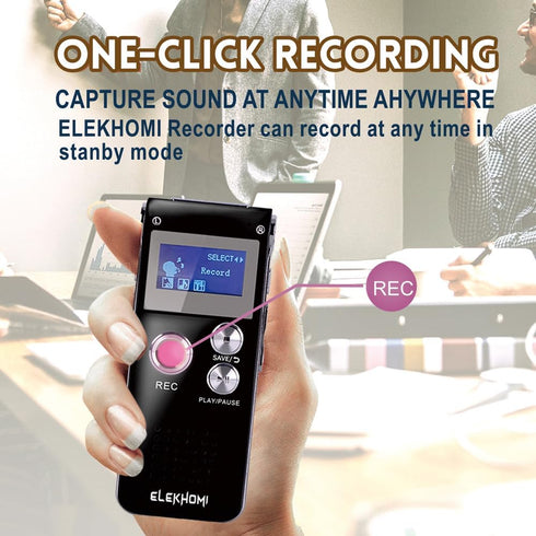 32GB Digital Voice Recorder - Voice Activated with Playback, Portable Tape Recorder for Lectures, Meetings, Interviews,