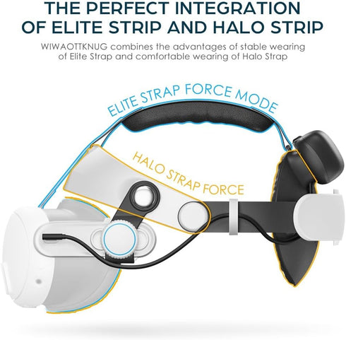 Halo Battery Head Strap with 10000 mAh for Meta Quest 3S/Quest 3