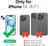 Antsturdy 15 15 6.1",(Black) Compatible with iPhone Wallet Case Card HolderRFID Blocking PU Leather Phone Case Women