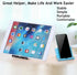 JUSDIQIR Cell Phone Stand for Desk Foldable Cell Phone Holder Desk Tablet Holder Mobile Phone Dock, Multi-Angle