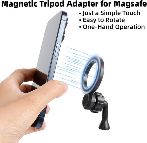 FPN 1/4"-20 12 13 14 15 16 Magnetic Tripod Holder Mount Adapter for MagSafe, Magnet Phone Holder Adapter with Screw
