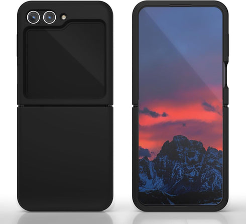 E Segoi 5 5 5G Designed for Galaxy Z Flip Case, Liquid Silicone Gel Rubber Shockproof Case Soft Microfiber Cloth Lining