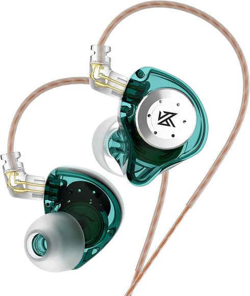 KZ EDX PRO Wired Earbuds Headphones, 10mm Dual Magnetic Dynamic Driver, HiFi Deep Bass, Detachable Cable, Cyan
