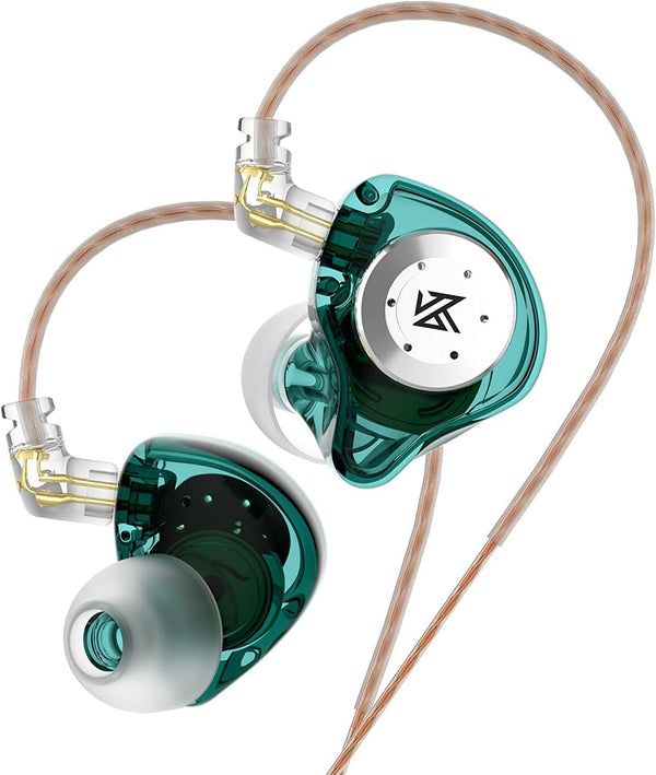 KZ EDX PRO Wired Earbuds Headphones, 10mm Dual Magnetic Dynamic Driver, HiFi Deep Bass, Detachable Cable, Cyan