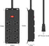 JUNNUJ Heavy Duty 20 Amp Power Strip with 6 Outlets, 12 Gauge Surge Protector, 3000J, 6 FT Extension Cord for Garage