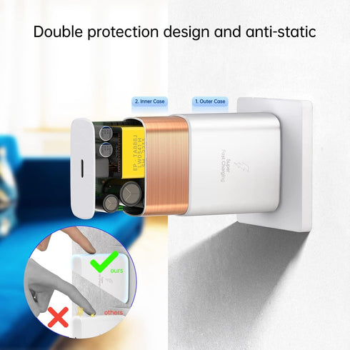 Samsung 45W Super Fast Charger, USB Type C Block PD PPS for Galaxy S24 S23 S22 Ultra Charger Plus S20 Tab S8 Plus Note
