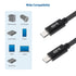 Cable Matters Coiled USB C to USB C Cable, 3A / 60W Fast Charging, Support Apple CarPlay, for iPhone 15/15 Pro