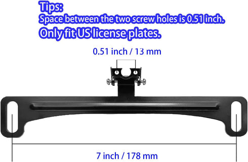Unifizz Universal Car Dash Cam Mirror Camera Kit, Rearview Camera Mount with License Plate Bracket