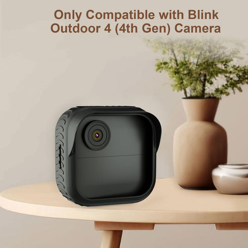 MOSISO Silicone Case Cover Compatible with Blink Outdoor 4 (4th Gen) Camera, Weatherproof Protective Silicon Skin Cover for All-New Outdoor 4 Smart Security Camera, Black, 3 Pack