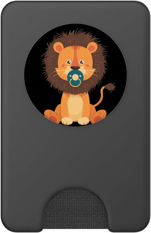 Pacifier Lion Outfit Pretty Lion for Baby Animals and Safari Pacifier Lovers PopSockets PopWallet for MagSafe